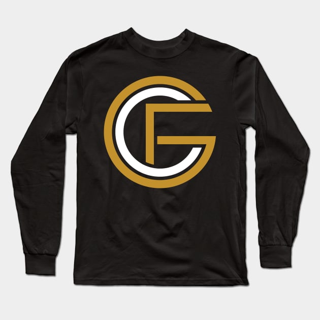 Golden Fog Coffee Monogram - White and Gold Long Sleeve T-Shirt by Golden Fog